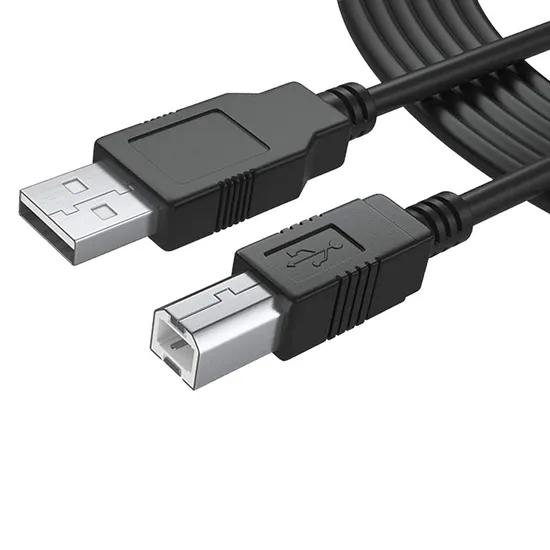 Universal USB Printer Cable 2m - Fast Data Transfer for All Printers