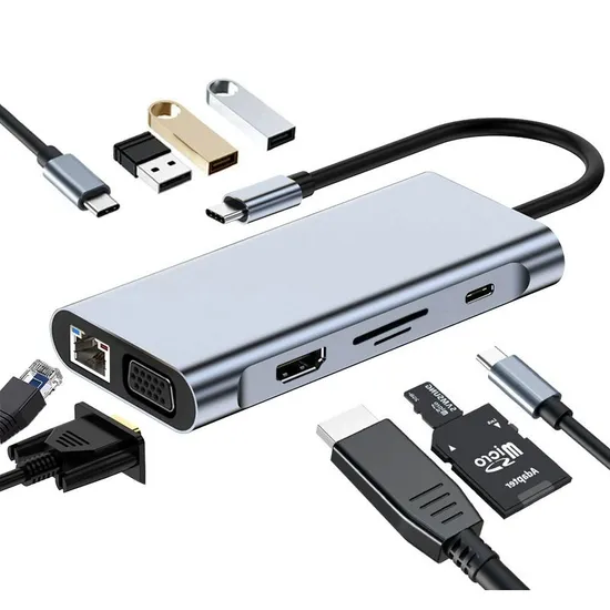 10 in 1 USB Extender USB C Hub USB Splitter
