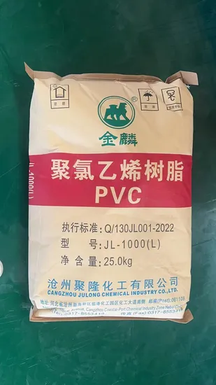 Chemical Plastic Virgin Raw Material Polyvinyl Chloride Pipe Grade PVC Resin JL-1000S K66-68
