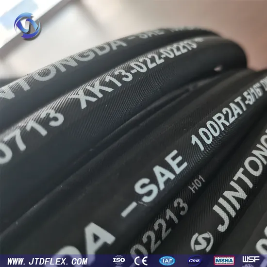 Factory Direct Selling Price Soft Flexible Hydraulic Rubber Hose High Pressure SAE 100r2at DIN En 853 2sn Industrial Tube Pipe with Two Braids