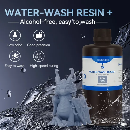 Kingroon Water Washable 3D Printing Resin for LCD 3D Printer