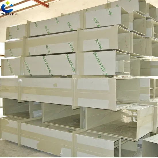 Polypropylene Plastic Air Duct System PP Plastic Square Pipes