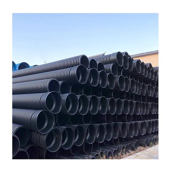 Factory Sn4/Sn8 Plastic Culvert Pipe HDPE Double Wall Corrugated HDPE Pipe for Drainage Sewage