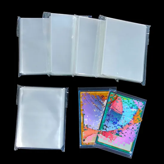 Clear Dustproof Premium Thickness Trading Card Sleeve for Collectible Game Cards