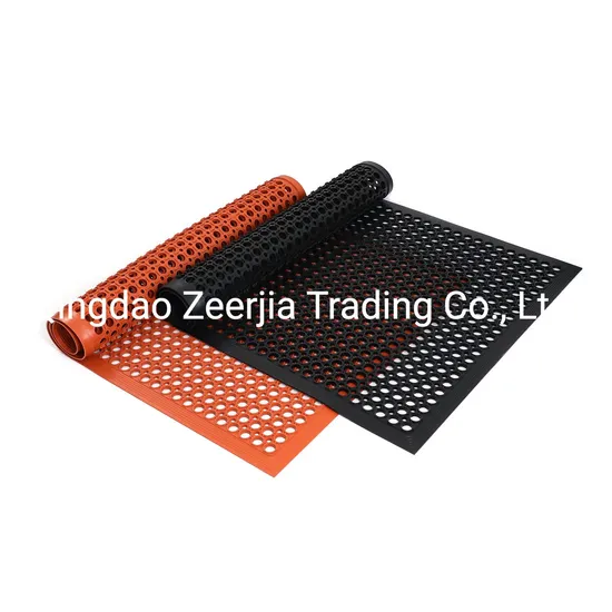 Safety Bevel Edge 3X5FT Anti Slip Rubber Floor Mat with Drainage Hole