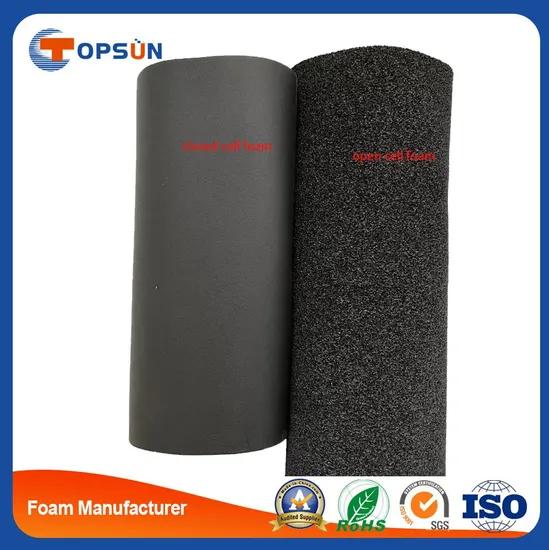 Open Cell Closed Cell EPDM Seal Foam Rolls for Building Vibration Isolation