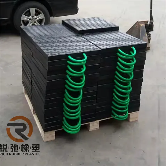 Round Corners UHMWPE HDPE Recycled UHMWPE Crane Outrigger Jack Pads