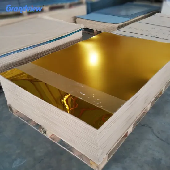 4FT X 8 FT Gold Mirror Acrylic Sheet/PMMA Mirror/Plexi Glass Mirror Sheet