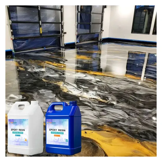 100% Solids Clear Epoxy Resin Coating Colorful Metallic Epoxy Floor Coating for Garage
