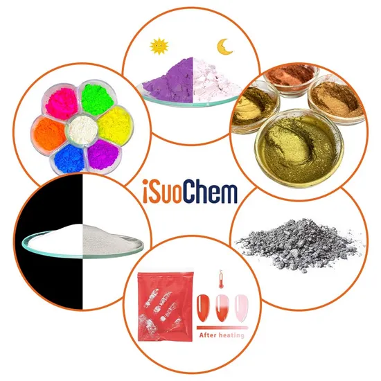 China Organic Inorganic Pearl Chameleon Thermochromic Fluorescent Glitter Pigment Powder Coating