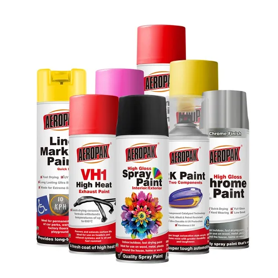 Aeropak 400ml Heat Resistant Glow in The Dark Peelable Gold Color Chrome Mirror Chrome Furniture Car Paint Aerosol Spray Paint