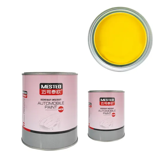 Mesteo HS 1K Basecoat Lemon Yellow M127 Chinese Supplier Acrylic Auto Paint Lacquer High Chroma Good Color Car Paint Refinish