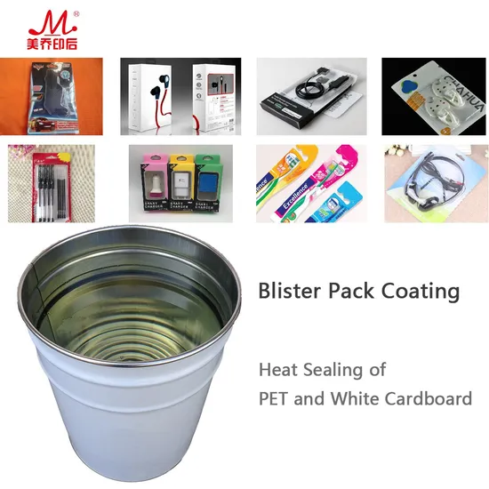 Strong Blister Packaging Coating Blister Varnish for Pet Heat Seal White Cardboard