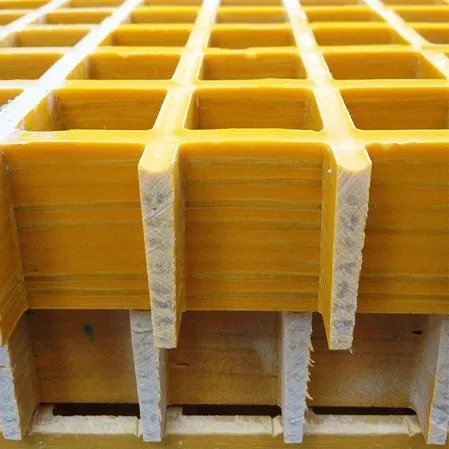 High-Strength 50mm Thick FRP/GRP Molded Fiberglass Grating Anti-Slip Surface Flame Retardant for Offshore Platforms