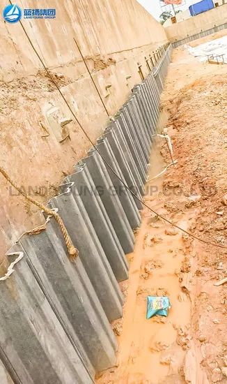 High Strength FRP Sheet Piling for Retaining Wall Fibreglass GRP Sheet Pile