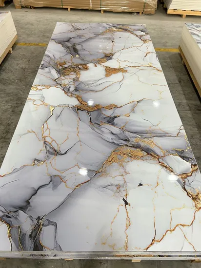 3mm*1220mm*2440mm Interior Decoration PVC Marble Wall Panel & PVC Board UV Marble Sheet