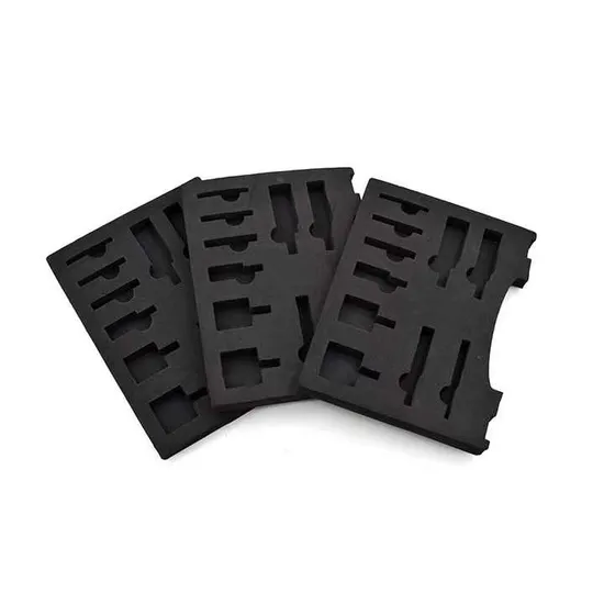 Custom Laser Die Cut Carbon EVA Foam and EPE Foam Cardboard Tool Box Packaging Case Insert Foam