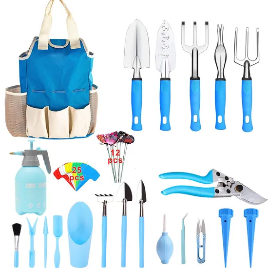 Garden Set Aluminum 21 Pieces with Garden Bag Tool Gift Set