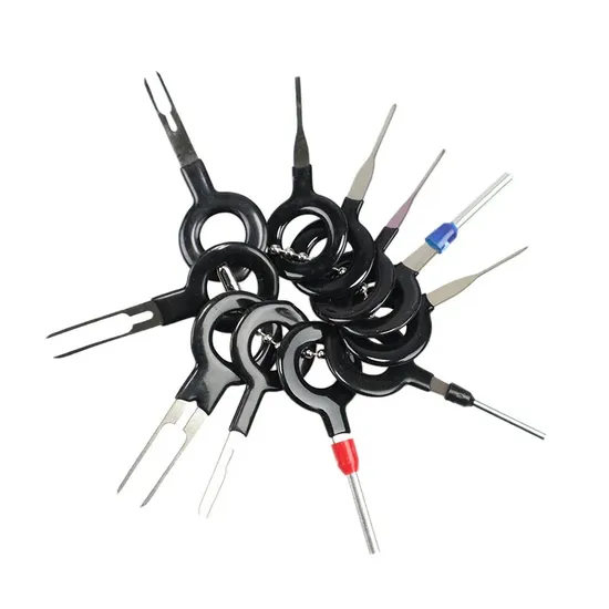 11PCS/Set Terminal Removal Tools Car Electrical Wiring Crimp Connector Pin Extractor Kit Car Repair Hand Tool Set Plug Key