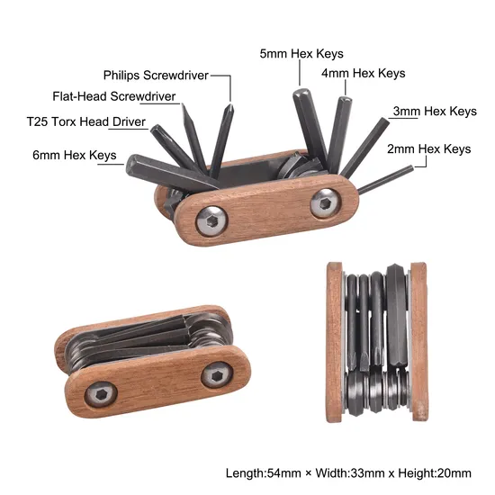 Multi Bicycle Hand Tool, Hex Key Kit Set Tools (#6309W)