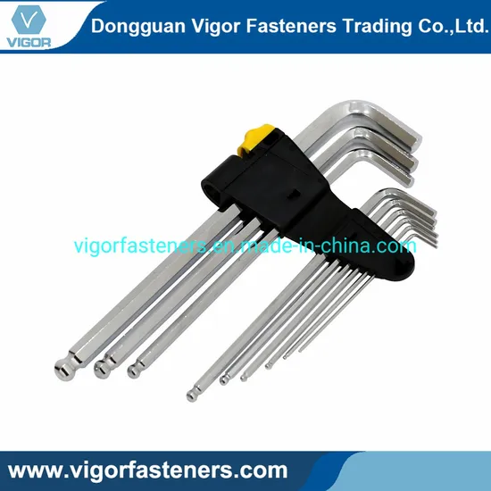 9 PCS Hex Allen Key Wrenches Hex Key Set Hex Key with Flat Ball Point Set