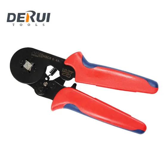 Hsc8 6-4A Mini Wire Crimper, Self-Adjustable Ferrule Ratchet Hand Crimping Tool