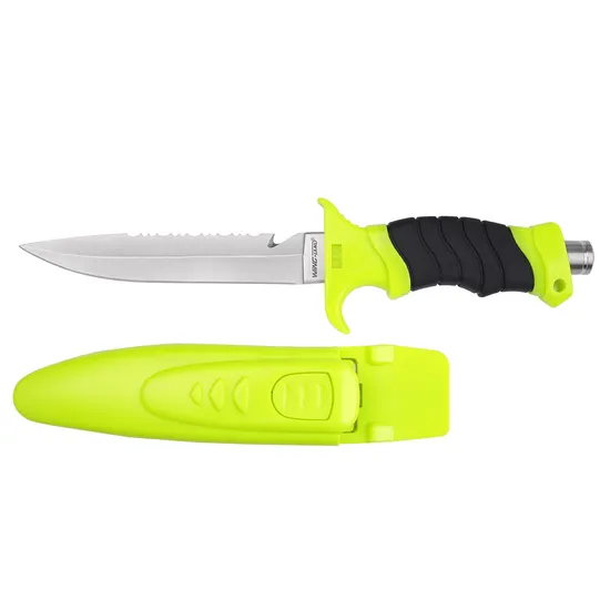 10.5" Scuba Diving Knife Dive Knife with TPR Handle for Spearfishing