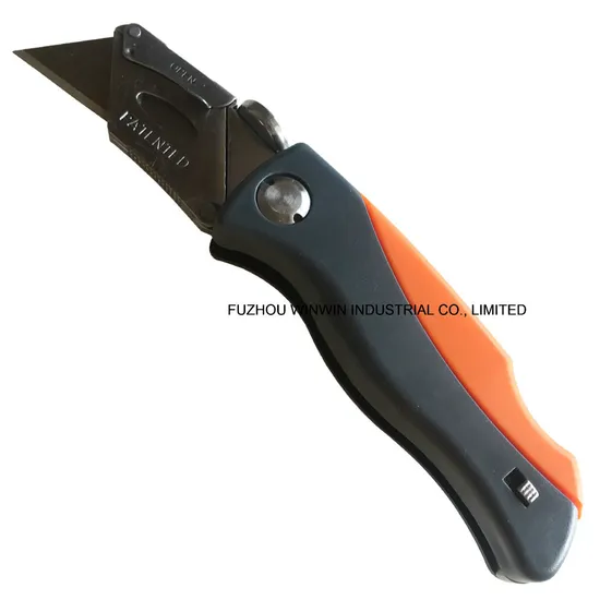 Industrial Grade Safety Knife Utility Cutter Heavy Duty Folding Utility Knife (WW-FUK220)