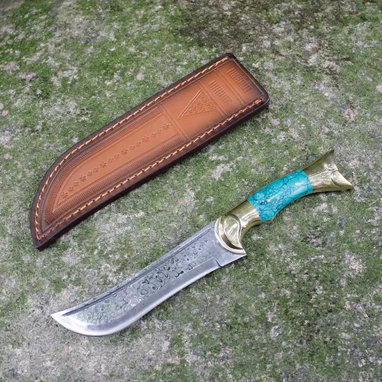 Damascus Outdoor Fixed Blade Knives Knife with Sheath