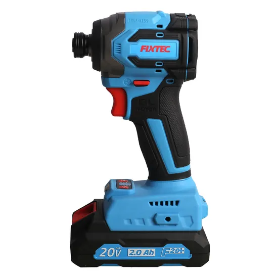 Fixtec Rechargeable Industry Power Screw Drivers High Torque 20V Cordless Brushless Impact Driver