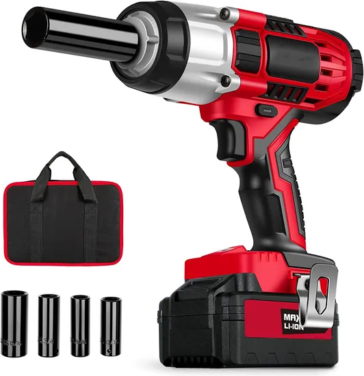 High Quality Brushless Motor Impact Wrench High Torque Tool Parts Cordless Driver Power Tools Impact Wrench Socket Pin Fast Charger