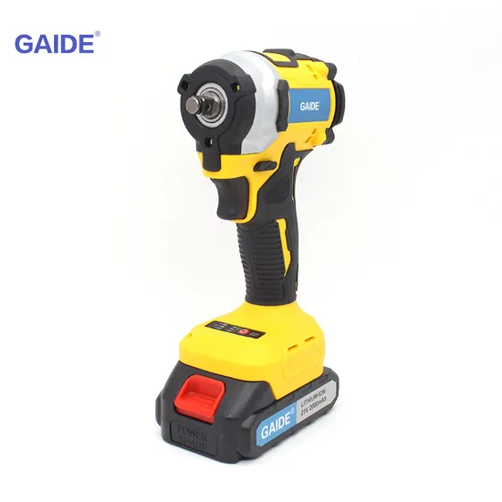 Yellow Cordless Torque Brushless Wrench Power Tools for Industral