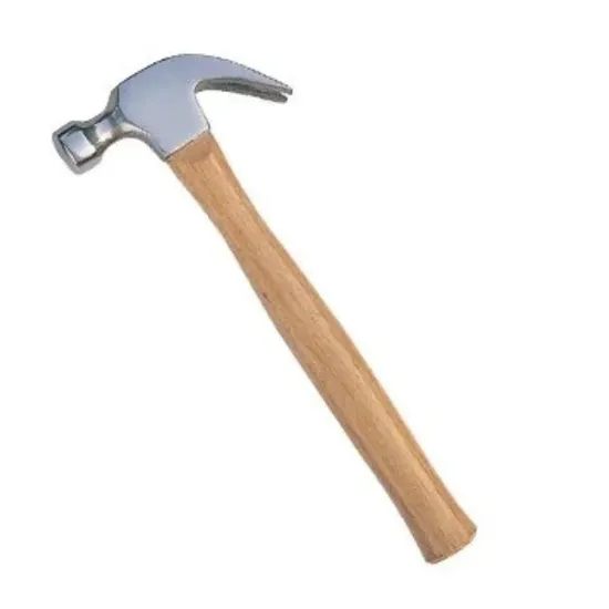 American Type High Quality Forged Straight Claw Hammer with Wooden Handle