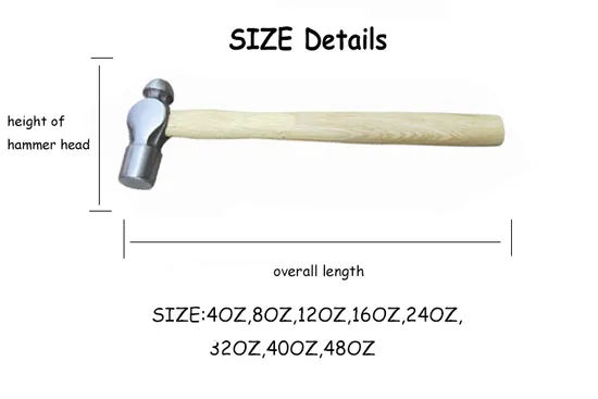 High Quality 25oz Chipping Hammer Forged Claw Hammers Wooden Handle Claw Hammer with Hickory Handle
