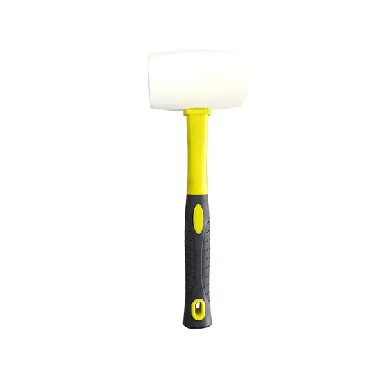 Factory Wholesale Hand Tools Plastic Handle White Rubber Elastic Hammer