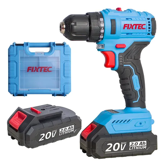 Fixtec 20V Cordless Power Drill Driver Set 10mm Electric Drill Home Tool Kit