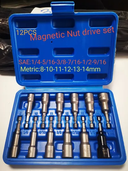 12PCS Professional Magnetic Bits Nut Driver Set in Case (FY2112NT)