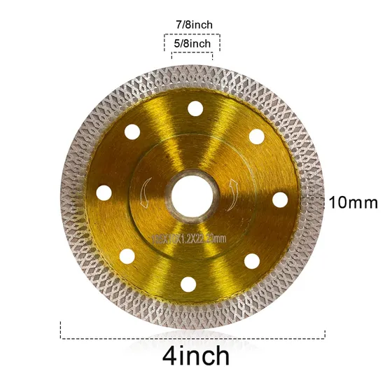 5 Inch Cutting Tool Diamond Saw Blade 125mm Cutting Disc Turbo Mesh Circular Saw Blade Tile Cutter Diamond Cutting Blade for Porcelain Tile Ceramic Granite