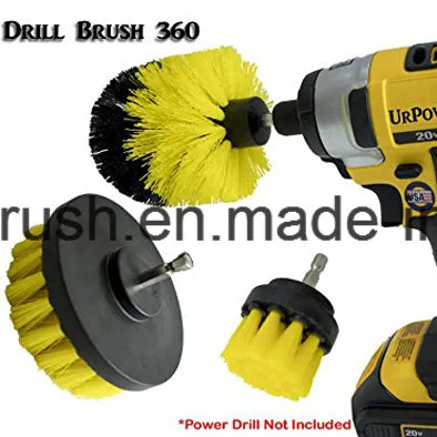 Popular PP 360 Drill Car Wash Set Cleaning Drill Brush for Electric Tool and Car Hub (YY-821)