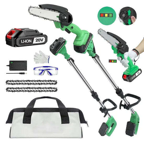 20V Cordless Pole Saw, 2 In1, Chainsaw&Long Pole, for Cutting Wood, Support OEM/ODM