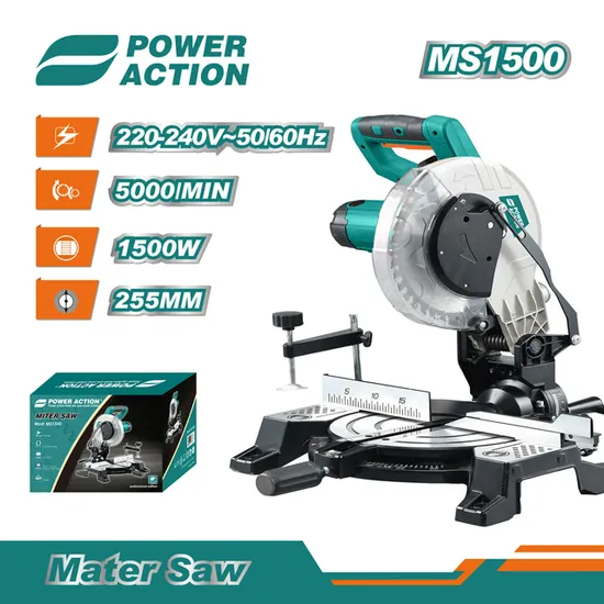 Electric Portable Compound Sliding Miter Saw Aluminum Metal Wood Cutting Machine Woodworking Electric-Saw