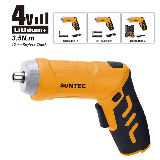 2024 Suntec Factory 4V Power Tool Cordless Screwdriver New Design Cordless Drill for Household Use