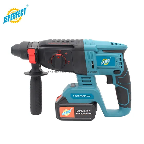 Jsperfect 18 V 20 24 Volt Rotary Jack Hammer Drill Machine Electric Cordless Hammer Drill Set for 26mm Concrete
