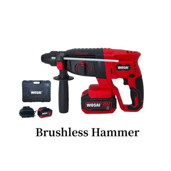 Handheld 20V Lithium Battery Cordless Electric Brushless Hammer Drill with Lithium Battery