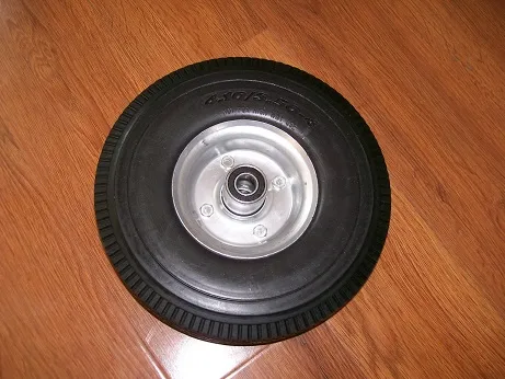 CE Good Price High Quality New Style Metal Rim PU Foam Wheel for Hand Trolley (3.50-4)