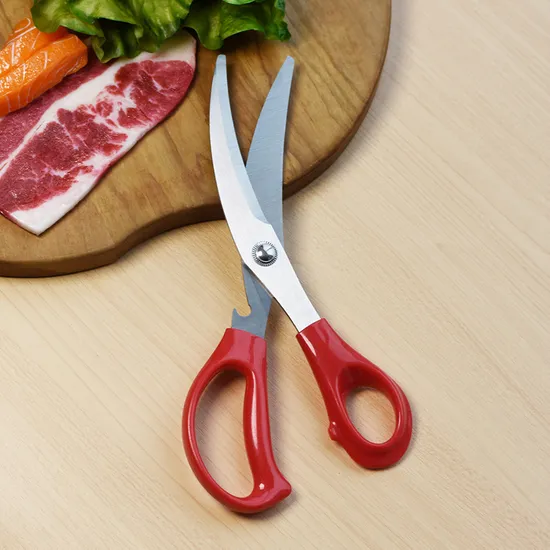 Factory Wholesale Stainless Steel Korean Scissors Home Barbecue Food Scissors