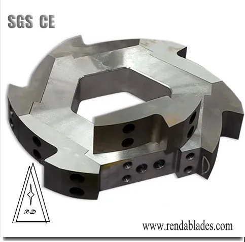 6 Teeth Assemble Assembly Segmented Shredder Crusher Crushing Knife for Rubber Tire Tyre