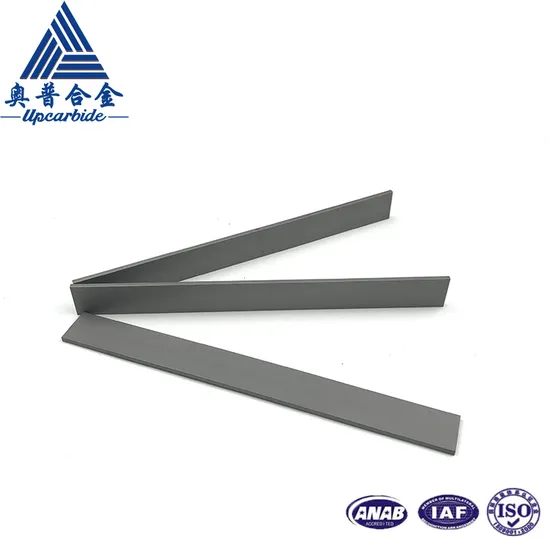 K10/K20/K30/K40 ISO Grade 2*15*147mm Sintered Hardmetal Strips