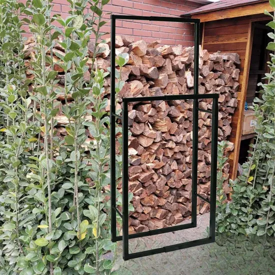 Metal Telescopic Wood Holder Garden Log Carrier for Daily Using