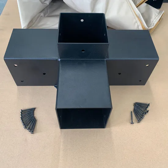 Customized Stainless Steel Base Support Feet Black Powder Coated Pergola Brackets